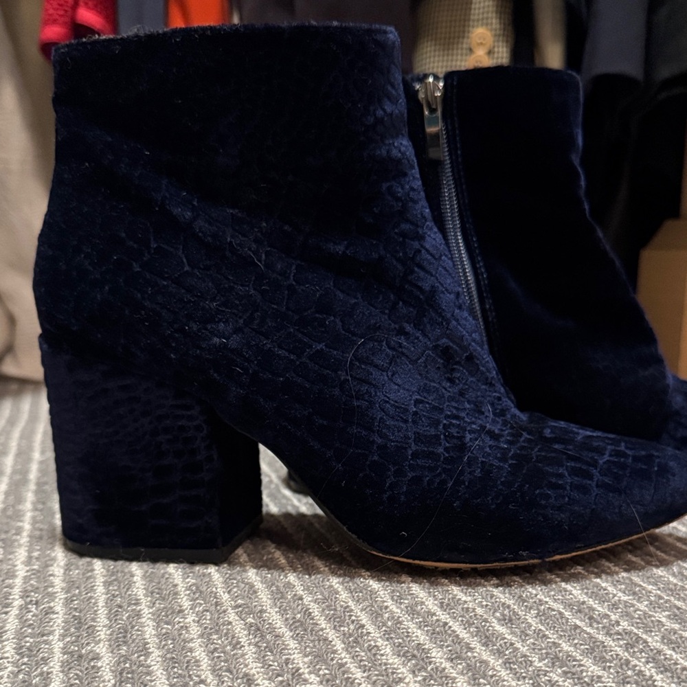 French Connection Midnight Textured Ankle Boots